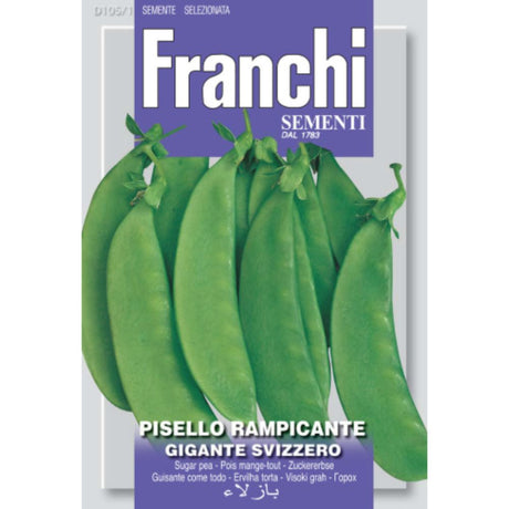 Franchi Sementi Snow Pea Gigante Svizzero Seeds - Old Railway Line Garden Centre