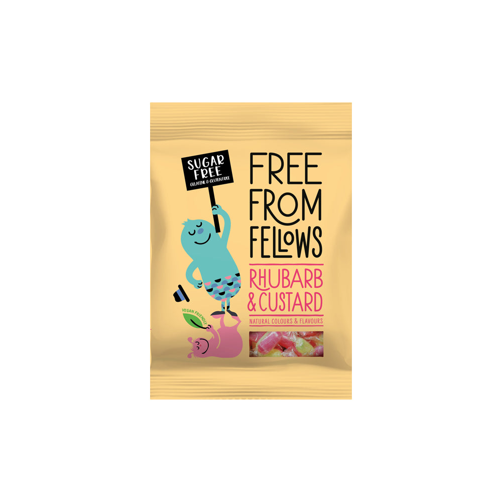 Free From Fellows 70g Rhubarb & Custard Sweets