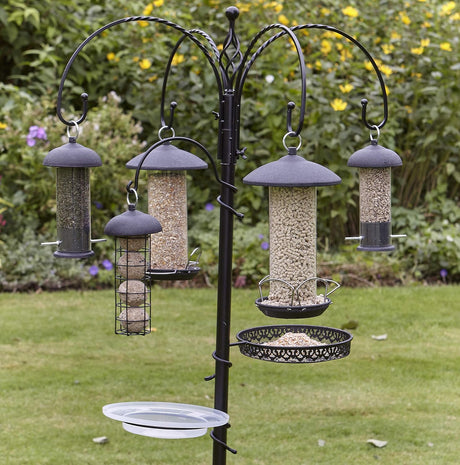 Gardman Large Wild Bird Black Steel Seed Feeder - Old Railway Line Garden Centre