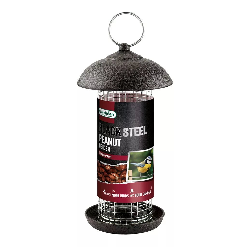 Gardman Wild Bird Black Steel Peanut Feeder - Old Railway Line Garden Centre