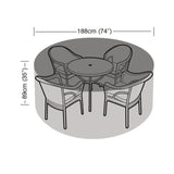 Garland Black 4 - 6 Seater Round Furniture Set Cover - W1396 - Old Railway Line Garden Centre