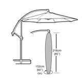 Garland Black Cantilever Parasol Cover - W1456 - Old Railway Line Garden Centre