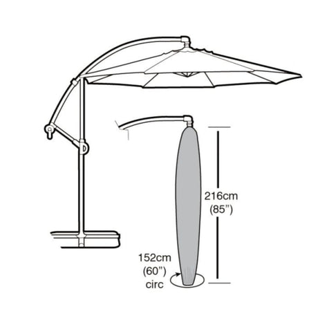 Garland Black Cantilever Parasol Cover - W1456 - Old Railway Line Garden Centre
