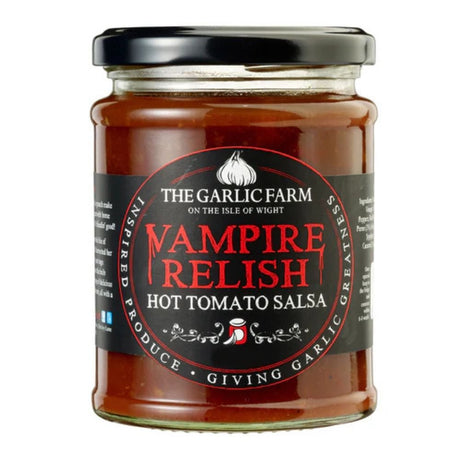 Garlic Farm 275g Vampire Relish - Hot Tomato Salsa - Old Railway Line Garden Centre