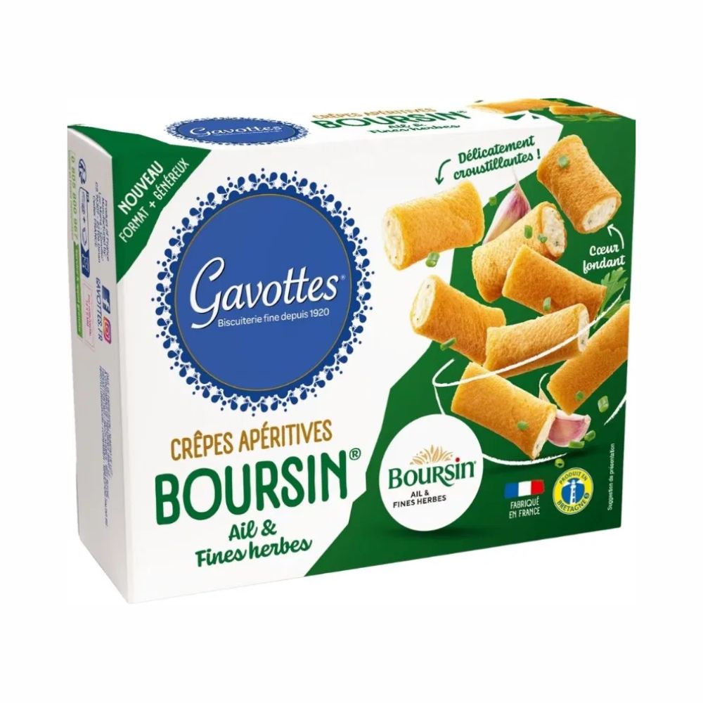Gavottes 80g Boursin, Garlic & Herb Mini Crepes