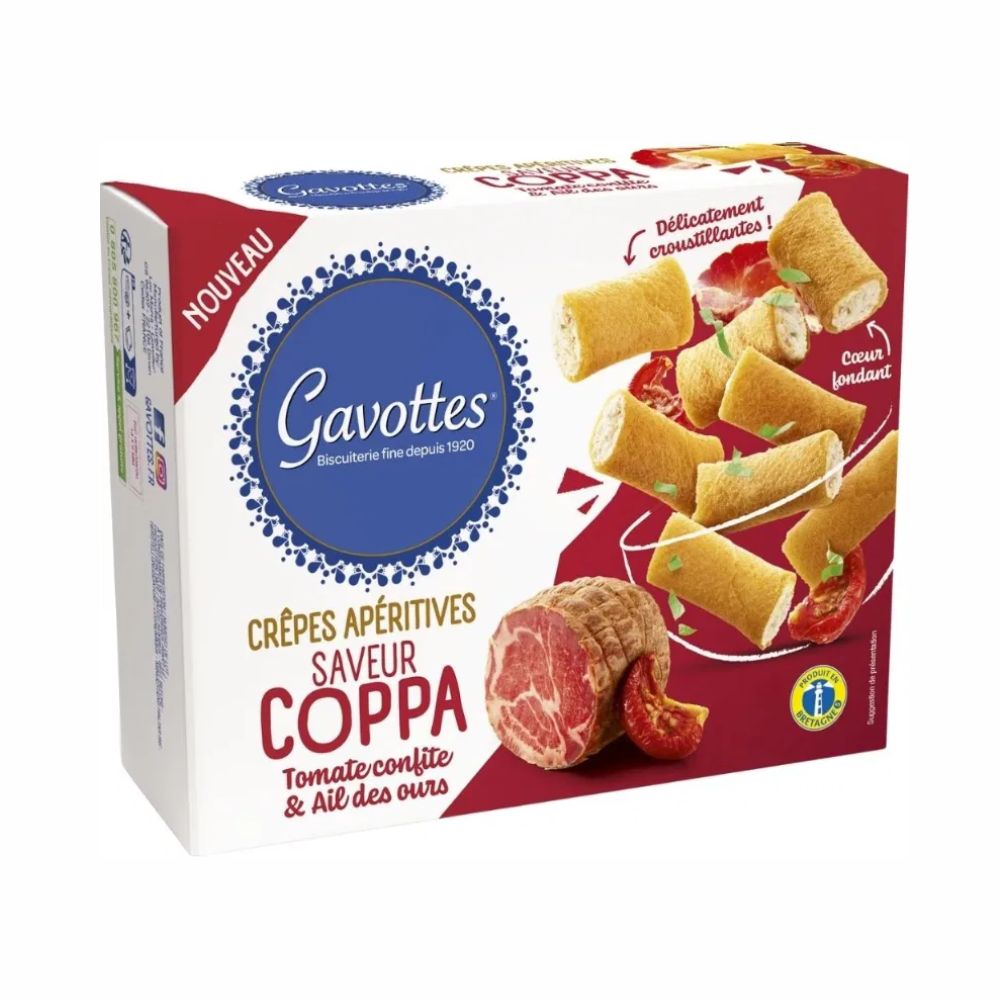 Gavottes 80g Coppa, Sundried Tomato & Garlic Mini Crepes