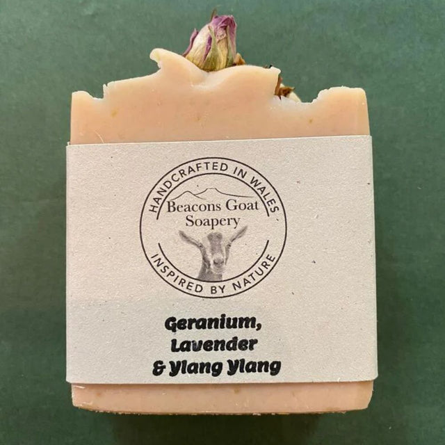 Geranium, Lavender & Ylang Ylang Goats Milk Soap - Old Railway Line Garden Centre