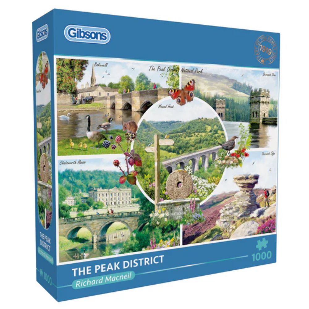 Gibson Games The Peak District 1000 Piece Jigsaw Puzzle - Old Railway Line Garden Centre