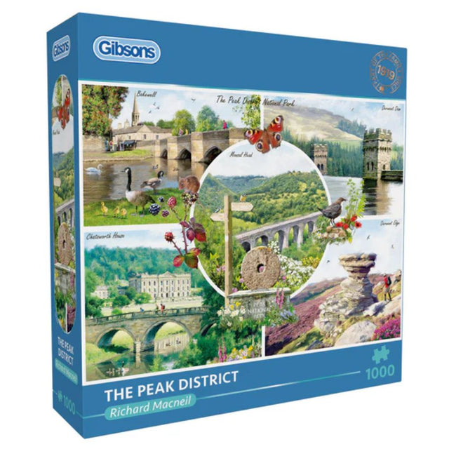 Gibson Games The Peak District 1000 Piece Jigsaw Puzzle - Old Railway Line Garden Centre