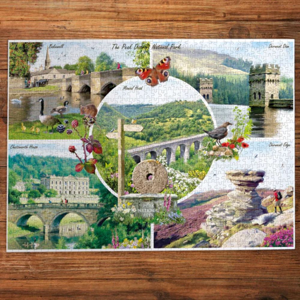 Gibson Games The Peak District 1000 Piece Jigsaw Puzzle - Old Railway Line Garden Centre