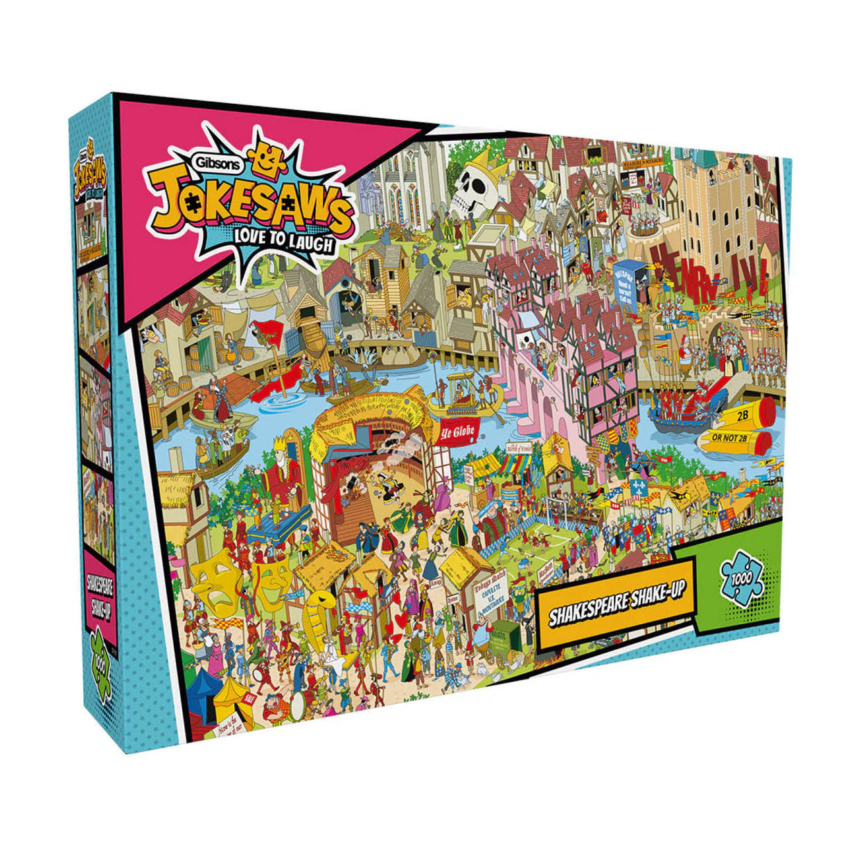 Gibsons Games 1000 Piece Jokesaws Shakespeare Shake-Up Jigsaw Puzzle
