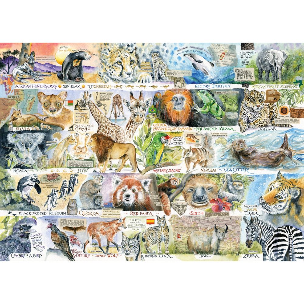 Gibsons Games 1000 Piece Sun Bears and Sloths Jigsaw Puzzle