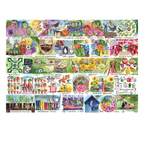 Gibsons Games 1000 Piece Wheelbarrows & Wellies Jigsaw Puzzle