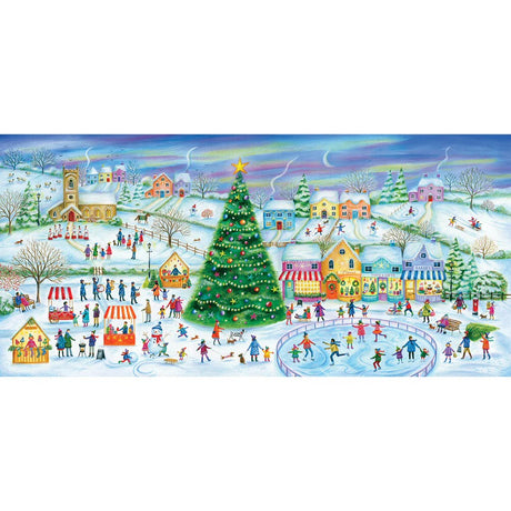 Gibsons Games 636 Piece Skating in the Village Jigsaw Puzzle