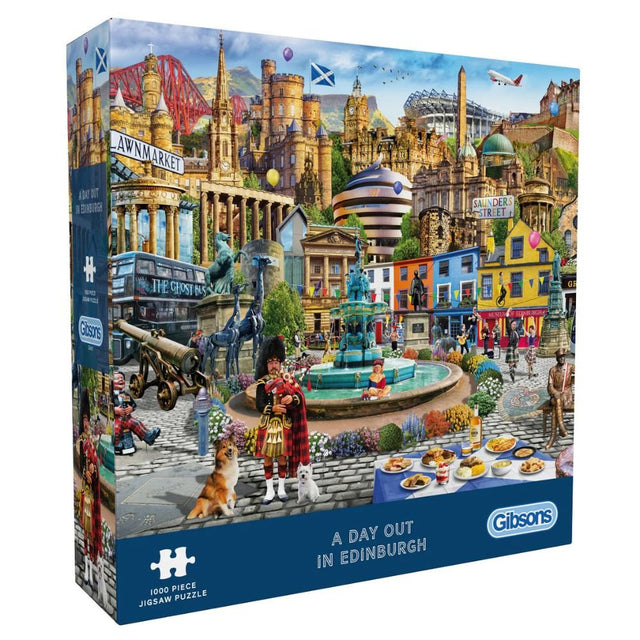 Gibsons Games A Day Out in Edinburgh 1000 Piece Jigsaw Puzzle - Old Railway Line Garden Centre