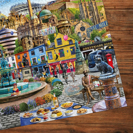 Gibsons Games A Day Out in Edinburgh 1000 Piece Jigsaw Puzzle