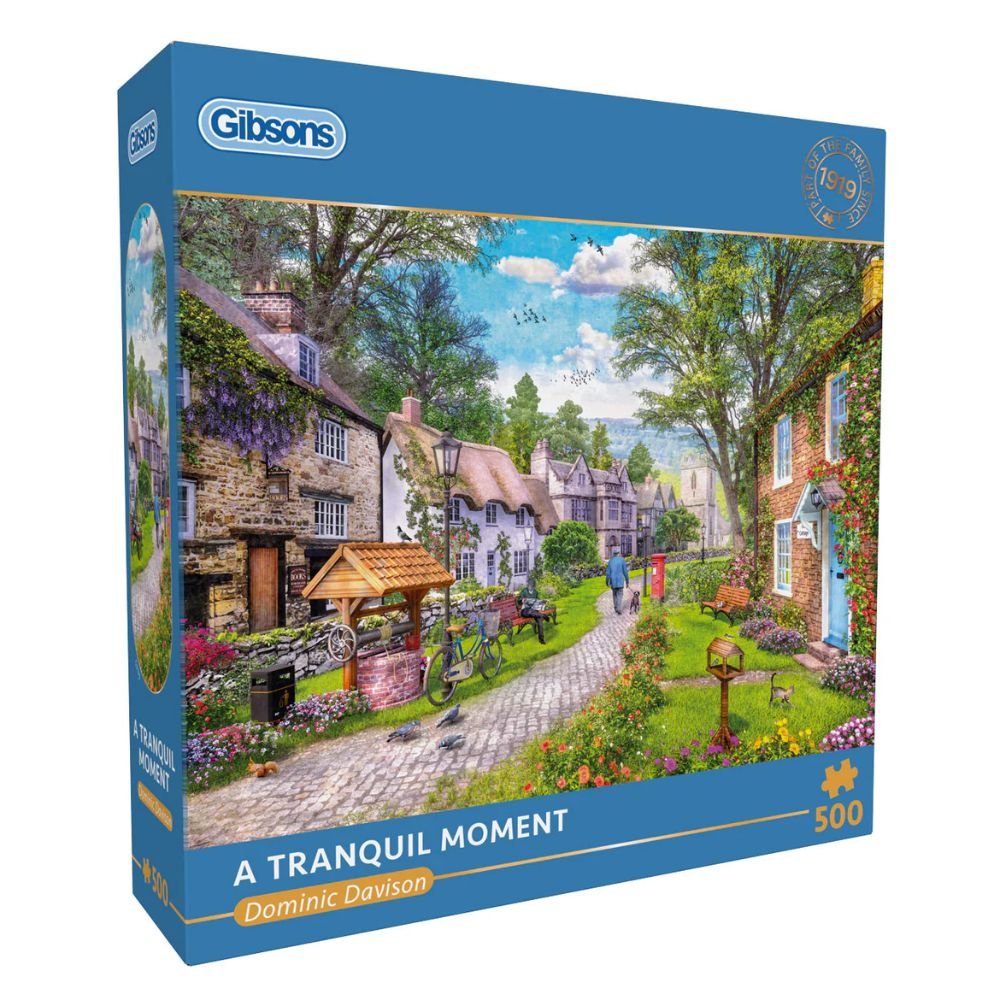 Gibsons Games A Tranquil Moment 500 Piece Jigsaw Puzzle - Old Railway Line Garden Centre