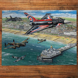 Gibsons Games Airshow Over Eastbourne 500 Piece Jigsaw Puzzle - Old Railway Line Garden Centre