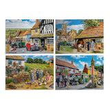Gibsons Games Daily Deliveries 4x500 Piece Jigsaw Puzzle - Old Railway Line Garden Centre