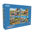 Gibsons Games Daily Deliveries 4x500 Piece Jigsaw Puzzle - Old Railway Line Garden Centre