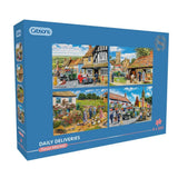 Gibsons Games Daily Deliveries 4x500 Piece Jigsaw Puzzle - Old Railway Line Garden Centre