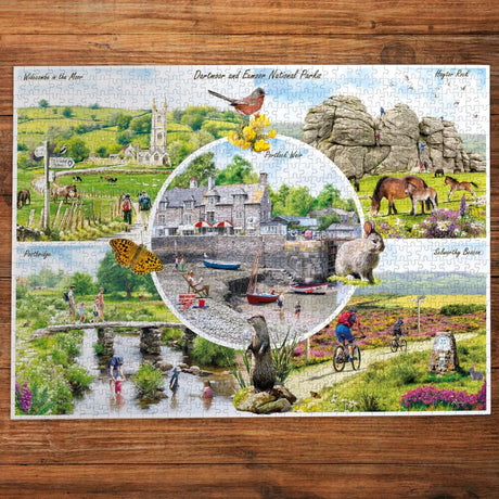 Gibsons Games Dartmoor & Exmoor 1000 Piece Jigsaw Puzzle - Old Railway Line Garden Centre