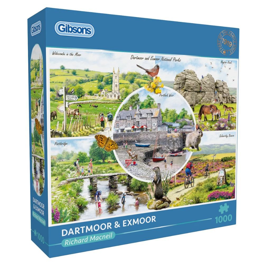 Gibsons Games Dartmoor & Exmoor 1000 Piece Jigsaw Puzzle - Old Railway Line Garden Centre