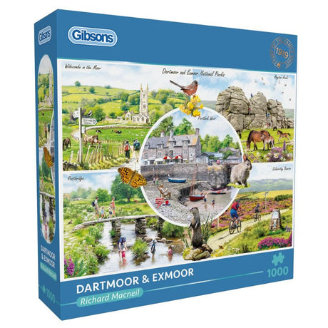 Gibsons Games Dartmoor & Exmoor 1000 Piece Jigsaw Puzzle - Old Railway Line Garden Centre