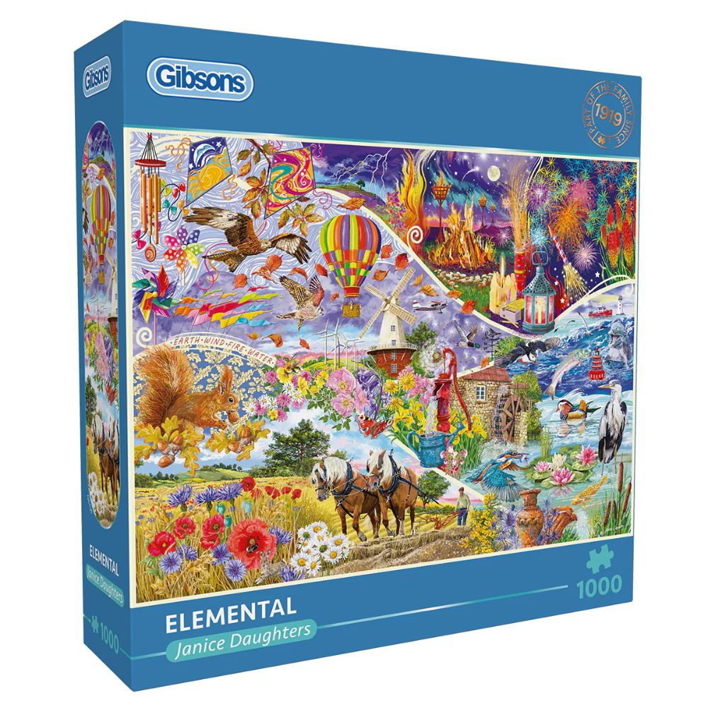 Gibsons Games Elemental 1000 Piece Jigsaw Puzzle