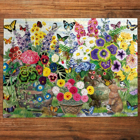 Gibsons Games Garden Party 1000 Piece Jigsaw Puzzle - Old Railway Line Garden Centre