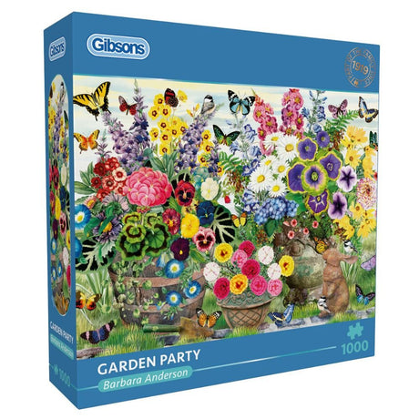 Gibsons Games Garden Party 1000 Piece Jigsaw Puzzle - Old Railway Line Garden Centre