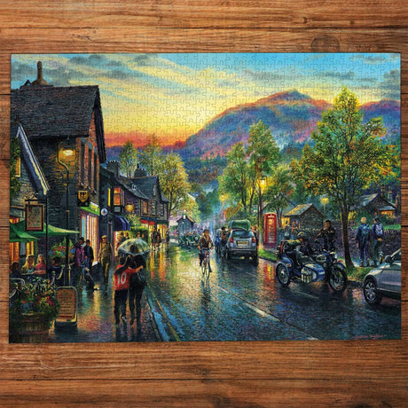 Gibsons Games Grasmere By Twilight 500 Piece Jigsaw Puzzle - Old Railway Line Garden Centre