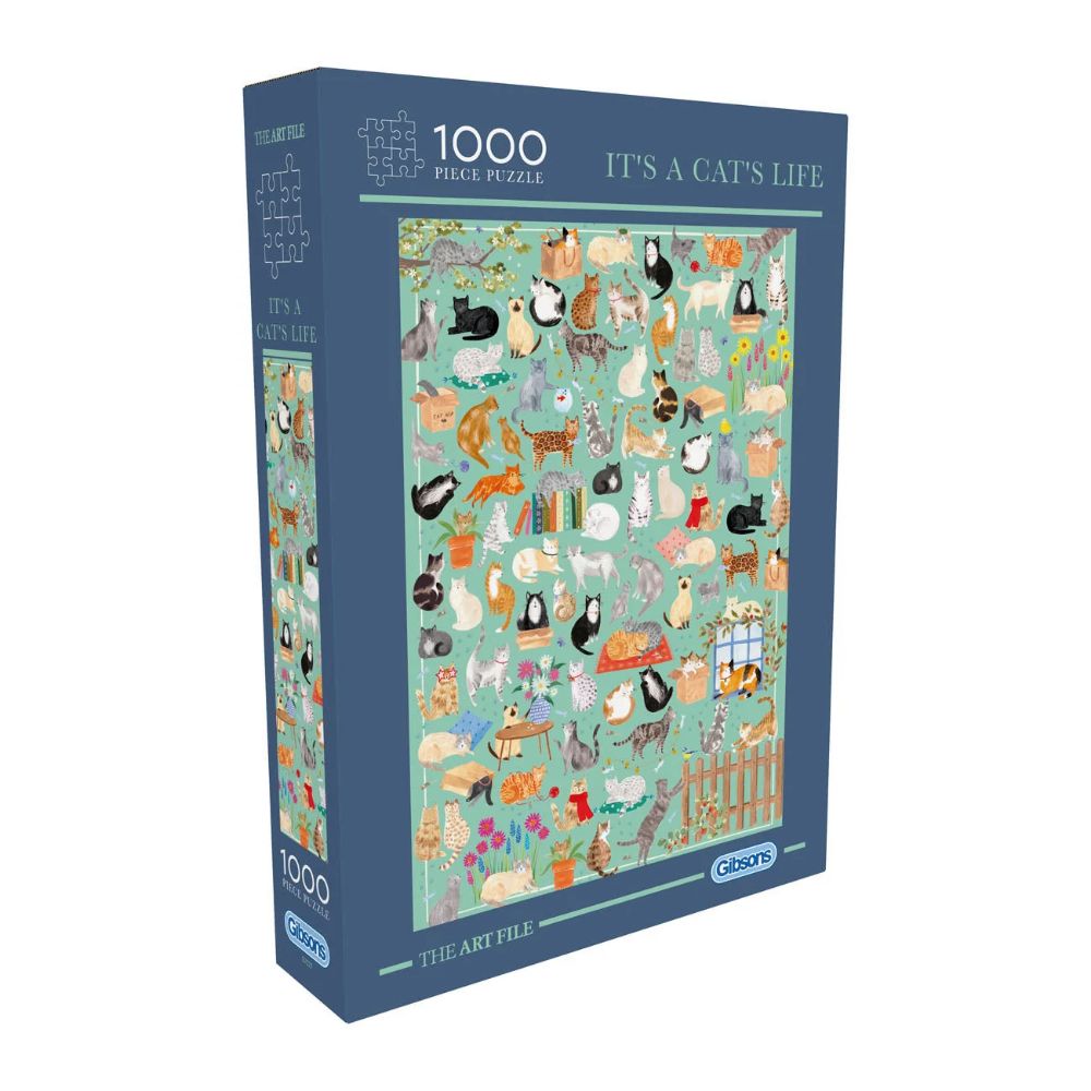Gibsons  Games It's A Cats Life 1000 Piece Jigsaw Puzzle
