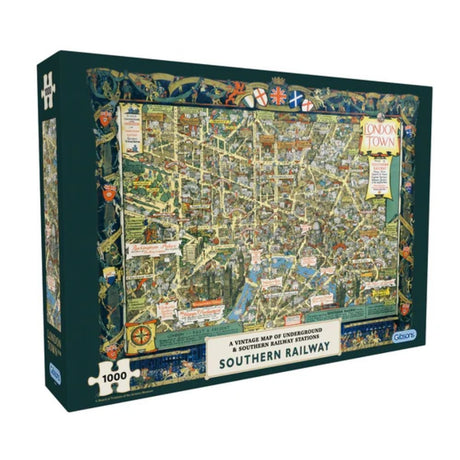 Gibsons Games London Town by Southern Railway 1000 Piece Jigsaw Puzzle - Old Railway Line Garden Centre