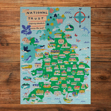 Gibsons Games National Trust: Across The Land 1000 Piece Jigsaw Puzzle - Old Railway Line Garden Centre