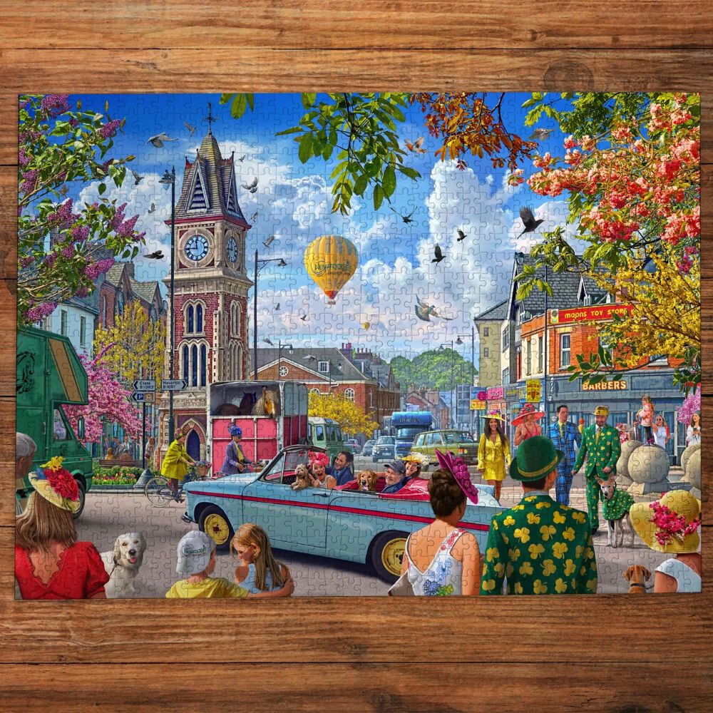 Gibsons Games Off To The Races At Newmarket 1000 Piece Jigsaw Puzzle
