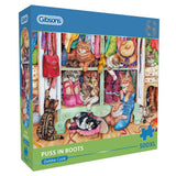 Gibsons Games Puss In Boots 500XL Piece Jigsaw Puzzle - Old Railway Line Garden Centre