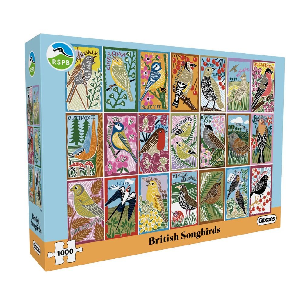 Gibsons Games RSPB: British Songbirds 1000 Piece Jigsaw Puzzle - Old Railway Line Garden Centre
