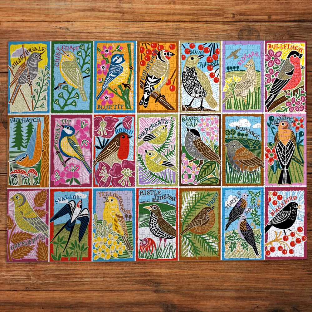 Gibsons Games RSPB: British Songbirds 1000 Piece Jigsaw Puzzle - Old Railway Line Garden Centre