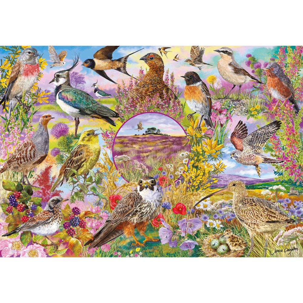 Gibsons Games RSPB: Wings in the Wood 4x500 Piece Jigsaw Puzzles