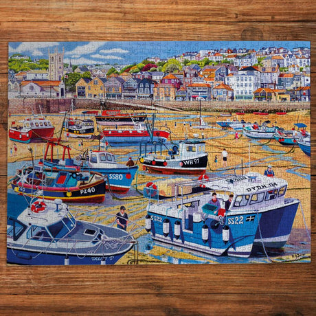 Gibsons Games Sand at St Ives 1000 Piece Jigsaw Puzzle - Old Railway Line Garden Centre