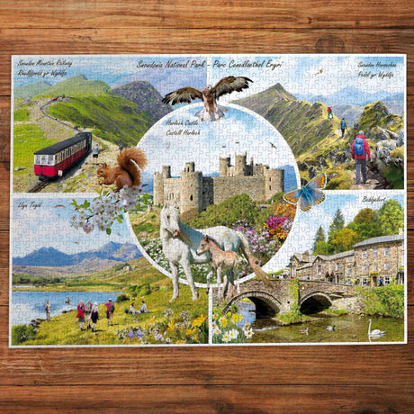 Gibsons Games Snowdonia 1000 Piece Jigsaw Puzzle - Old Railway Line Garden Centre