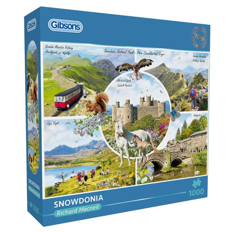 Gibsons Games Snowdonia 1000 Piece Jigsaw Puzzle - Old Railway Line Garden Centre