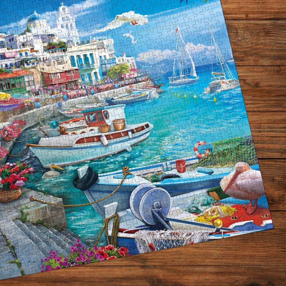 Gibsons Games Sun Over The White Harbour 1000 Piece Jigsaw Puzzle