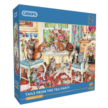 Gibsons Games Tails From The Tea Party 500 Piece Jigsaw Puzzle - Old Railway Line Garden Centre