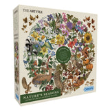 Gibsons Games The Art File: Nature's Seasons 500 Piece Jigsaw Puzzle - Old Railway Line Garden Centre