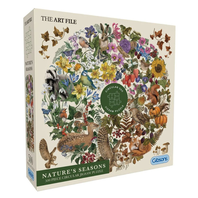 Gibsons Games The Art File: Nature's Seasons 500 Piece Jigsaw Puzzle - Old Railway Line Garden Centre