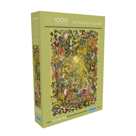 Gibsons Games The Art File: Sunlight Glade 1000 Piece Jigsaw Puzzle - Old Railway Line Garden Centre