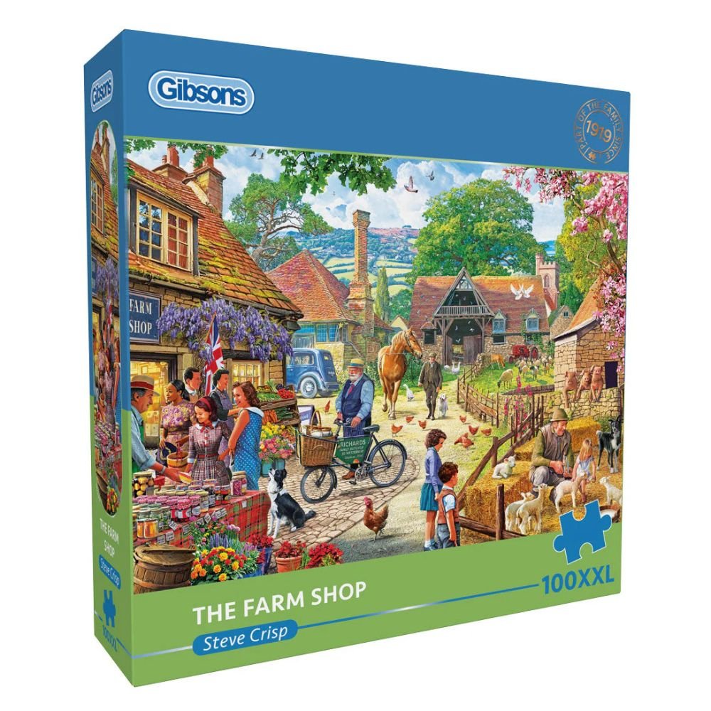 Gibsons Games The Farm Shop Extra Large 100XXL Piece Jigsaw Puzzle - Old Railway Line Garden Centre