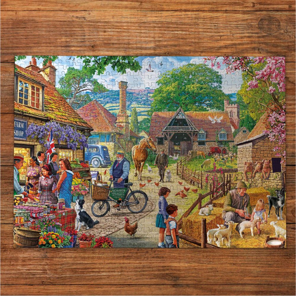 Gibsons Games The Farm Shop Extra Large 100XXL Piece Jigsaw Puzzle - Old Railway Line Garden Centre
